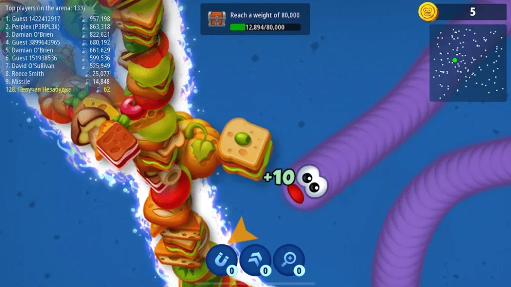 Worm zone.io Mod Apk unlimited coins