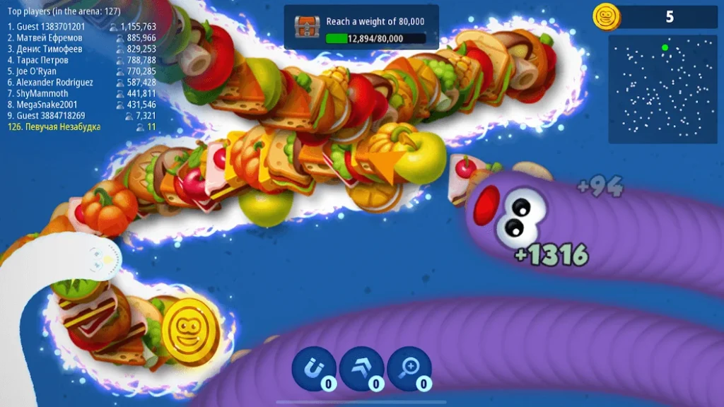Worm zone.io Mod Apk unlocked Skins