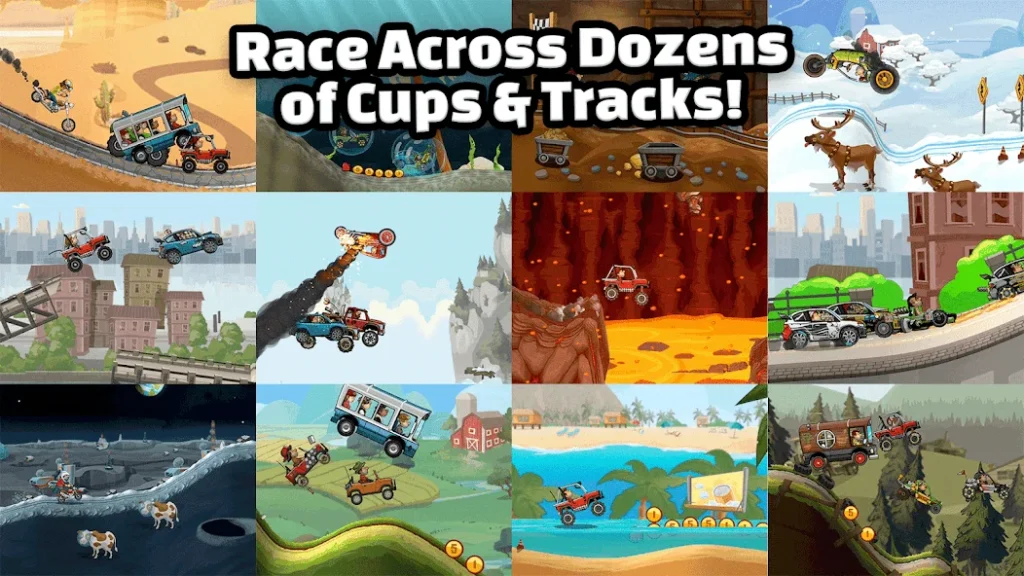 Playing Hill Climb Racing 2 Mod APK on PC using Android emulator for smoother graphics.