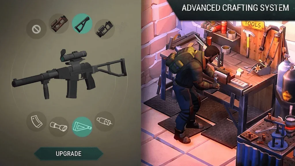 Fully built motorcycle in Last Day on Earth Mod APK Chopper Ready version for fast travel